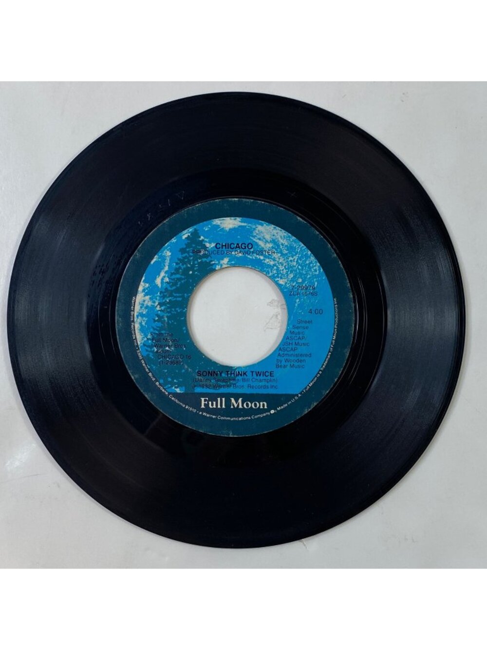 Vintage 45 RPM Vinyl Record Chicago "Sonny Think Twice" "Hard To Say I'm Sorry"